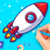 coloring book rocket